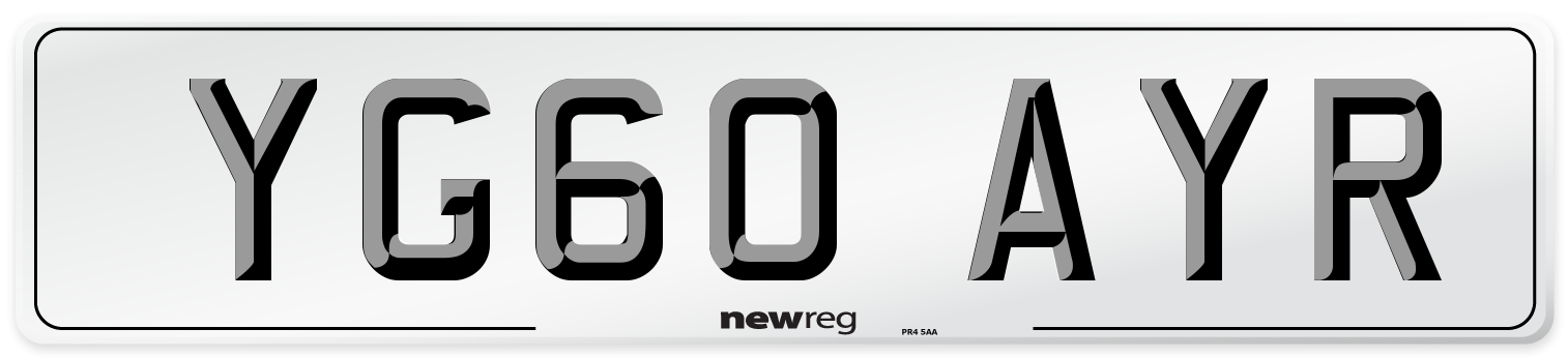 YG60 AYR Number Plate from New Reg
